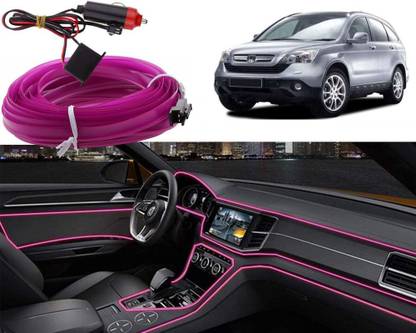 Selifaur Cold Dashboard Luxury 5 Meter Car Dashboard Ice Purple EL Wire Car Interior Light Ambient Neon Light CR-V Car Fancy Lights