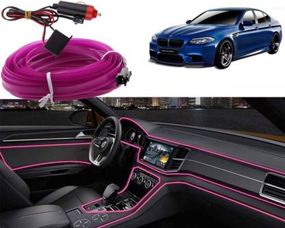 Selifaur DL_P107 Cold Dashboard Luxury 5 Meter Car Dashboard Ice Purple EL Wire Car Interior Light Ambient Neon Light M5 Car Fancy Lights