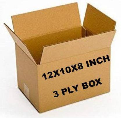SHREE TIRUPATI REFRACTORIES AND CERAMICS Corrugated Cardboard 3 PLY-SIZE: 12X10X8 INCH-120 GSM VIRGIN PAPER Packaging Box