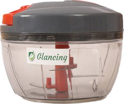 Glancing Easy Pull Food Processor - Dishwasher safe, manual food processor with handle, in a compact design for quick slicing and dicing Vegetable & Fruit Chopper