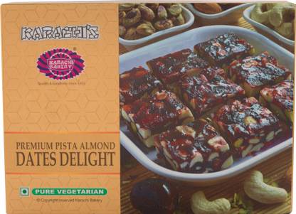 KARACHI BAKERY Premium Pista Almond Dates Delight Sweets Cookies Biscuit