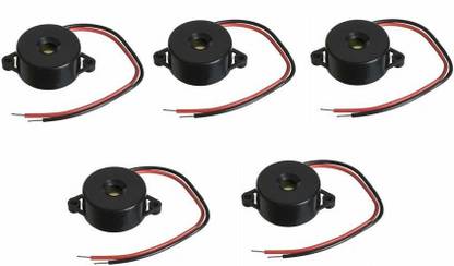 Prowans Piezoelectric 3-12 Volt Big Buzzer with Wire for Electronics Projects -Pack of 5 Electronic Components Electronic Hobby Kit