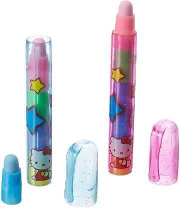 ShopTalk Rocket Pushup Tall Multicolor Set of 2 Non-Toxic Eraser