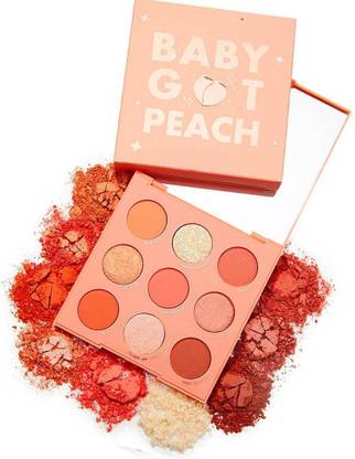 s.f.r color Baby Got Peach Color Pressed Pigment 9 Multicolors Palette ( Glitter,Shimmer and Matte) 9 g