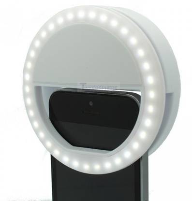 ENMORA YT_45_ Selfie Ring Light,36 LED Ring Selfie Light 3 Adjustable Levels of Brightness Lighting Night Selfie Enhancing for All Smartphone, Tablet Flash (Black White) Ring Flash