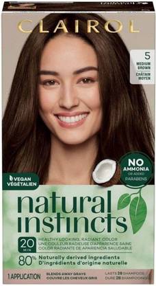 Natural Instincts DemiPermanent Hair Color 5 Medium Brown, Hazelnut 1 Kit , 5 Medium Brown