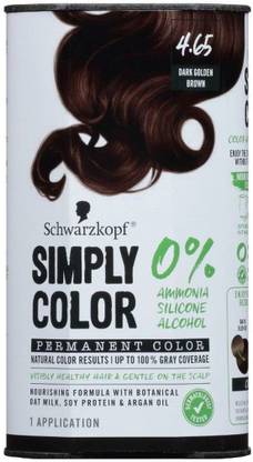 Schwarzkopf Simply Color Hair Color 4.65 Dark Golden Brown , Dark Golden Brown