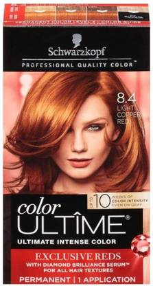 Schwarzkopf Color Ultime Flaming Reds Hair Color 8.4 Light Copper Red , 8.4 Light Copper Red