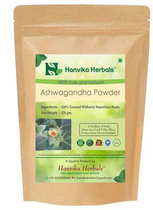 hanvika herbals HanvikaHerbals Ashwagandha Powder - 100% Withania Somnifera Roots (225 gm)