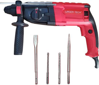 Laser Tech Heavy Duty 22mm 4 Drill Bits Rotary Hammer Drill