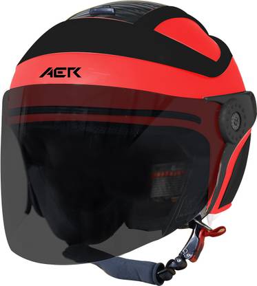 Steelbird AER Open Face Helmet, ISI Certified Helmet Motorbike Helmet