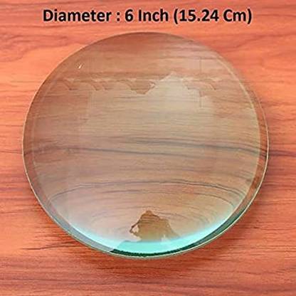 ERHIndia 6 Inch Magnifier Glass Convex Lens Focal Length : 30 cm Magnification 5X (15.24 cm) Diameter Magnifying Glass Lens for Science Experiment Kits and Projects