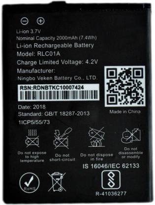TECHQPMENT Mobile Battery For  LYF LYF Reliance Flame 1 (ORIGINAL TESTED BACKUP GUARANTEED 100%)