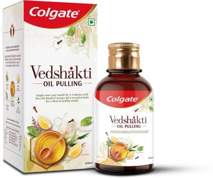 Colgate Vedshakti Pulling Oil, (Seasame oil enriched with tulsi, clove) an Ayurvedic Mouthwash - Tulsi