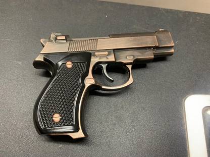 Gangster factory Beretta Gun Design Pocket Size Lighter With Adjustable Flame Feature, Pocket Lighter Pocket Lighter