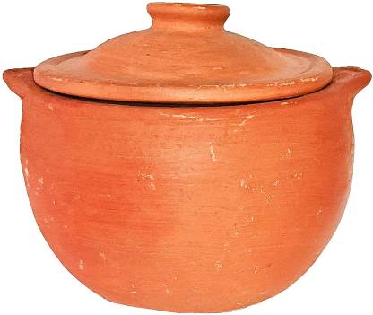 earthen fine crafts Curry Pot with lid/red/2.5 L/clay handi/mitty ka bartan/kudavan/kalam Handi 2.5 L with Lid
