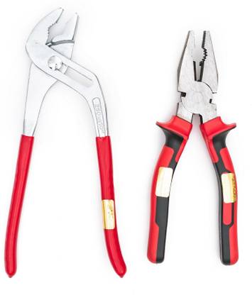 Globus 464 SET/2 PCS( 10" WATER PUMP PLIER CHROME FINISH AND 8 INCH COMBINATION PLIER) Hand Tool Kit