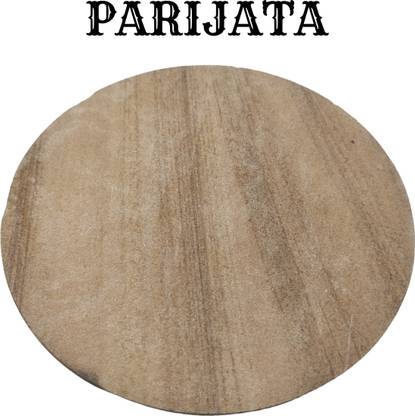 Parijata Specialized Rubbing Sandalwood Round board/Chandan Chakla, stone patta for rubbing chandan (6 inches) Board