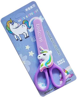 MEENAMMA Unicorn Scissors For kids Purple Color Pack of 1 Scissors