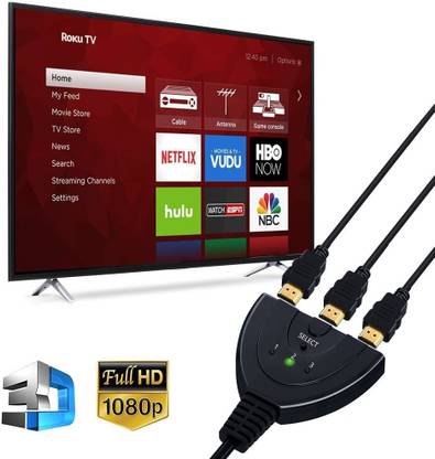 Twixxle IVX®-156-MO-HDMI Switch 3-Port,Supports Full HD 4K 1080P 3D Media Streaming Device