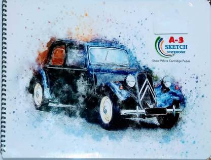 ROYALSHOP A3 SIZE SKETCH BOOK / DRAWING BOOK / ART FILE 60 PAGES WITH 140 GSM WHITE CARTRIDGE PAPERS - FRONT COVER MAY VERY Sketch Pad