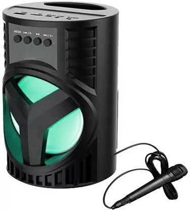 RECTITUDE Pro WS 03 Bluetooth Supporting Portable Speaker with USB,mSD Card,AUX,Built -in FM,LED Lights, TWS Function, Wireless Mic and Remote Control-(Black) 20 W Bluetooth Tower Speaker