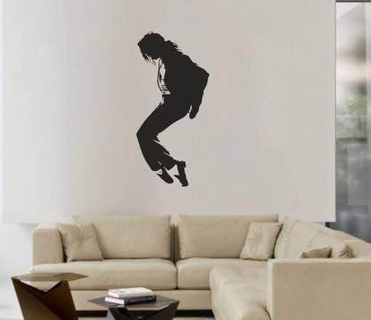 Decoration Stickers 84 cm Michael Jackson Step Wall Sticker to add life to your Walls (84cm x 39cm) Self Adhesive Sticker