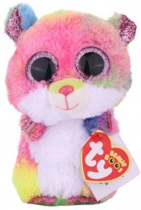 TY Toys Ty Beanie Boos Rodney - multicolor hamster reg Quirky Soft Toys for Kids age 3Y+ - 15 Cm  - 15 cm