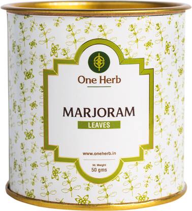 one herb Marjoram Tea 50g, Relieves Runny Nose & Cold in Children, Helps with PCOS, Boosts Immunity, Promotes Better Sleep, Caffeine Free Herbal Tea Tin