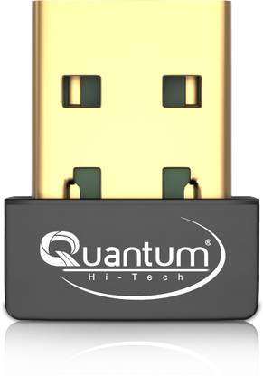 QUANTUM Quantum WiFi DONGLE Receiver QHM300 USB Wireless Wi-Fi Adapter 300Mbps (Black) USB Adapter