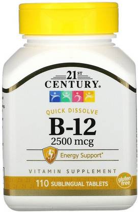 21st Century B-12, 2,500 mcg, 110 Sublingual Tablets