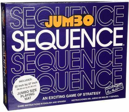 WONDER CREATURES Jumbo Sequence Party Game With Jumbo Size Mat of 32 x 27 Inches Party & Fun Games Board Game Party & Fun Games Board Game Board Game Accessories