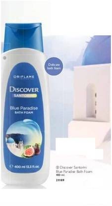 Oriflame discover santorini blue paradise bath foam