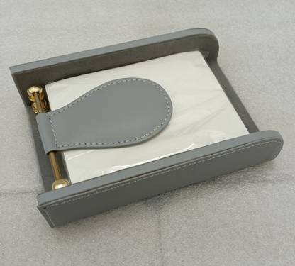 zeals 1 Compartments faux leather Slip box Note Slip Pad with Paper Sheets, Memo Holder for desk