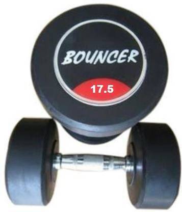Sportsistic Sports Pair of 17.5KG X 2 Premium Quality Rubber Professional Bouncer Fixed Weight Dumbbell