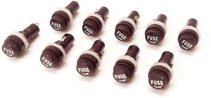 ERHIndia (Pack of 20) 5 X 20 mm Size Glass Fuse Holder 250V 3A 5A 10A 15A 20A 25A 30A 12mm Fuse Holder 5X20 PCB Panel Mount Fuse Holder Motor Control Electronic Hobby Kit