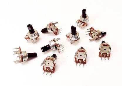 ERHIndia (Pack of 10) 100k Volume Control Variable Resistor Potentiometer 100 k 3 pin Controller for DIY and Amplifier Kits Power Supply Electronic Hobby Kit