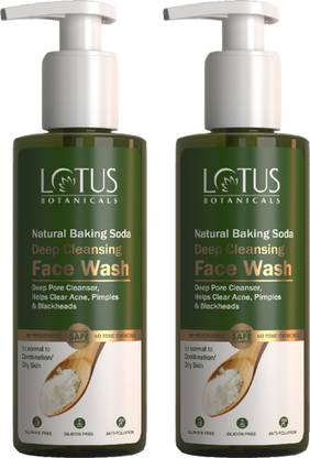 Lotus Botanicals Natural Baking Soda Deep Cleansing -  -180 ml ( Pack of 2 ) Face Wash