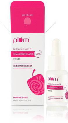 Plum 2% Hyaluronic Acid Serum with Bulgarian Rose | Instant Hydration for Plump & Bouncy Skin | Daily Use Face Serum | For All Skin Types | Fragrance-Free