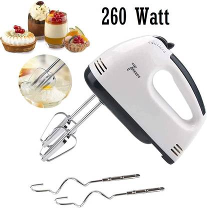 अव्युक्त Electric Beater High Speed, Electric hand mixer egg beater machine for cake and whipping cream, Electric Hand Blender for Kitchen, Beater for cake cream, 7 speed (260watt) 260 W हैंड ब्लेंडर
