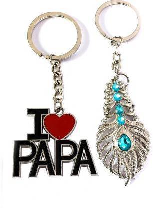 Meeko.com I Love Papa and O My god key chain 078 Key Chain