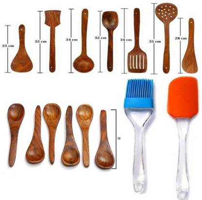 PURCHAZE24X7 Wooden, Silicone Ladle