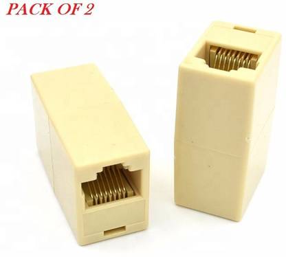 99Gems (PACK OF 2) RJ45 CAT5E CAT6 Couple Plug Network Ethernet LAN Cable Jointer Connector Adapter for Computer Cables & Connectors Lan Adapter Lan Adapter