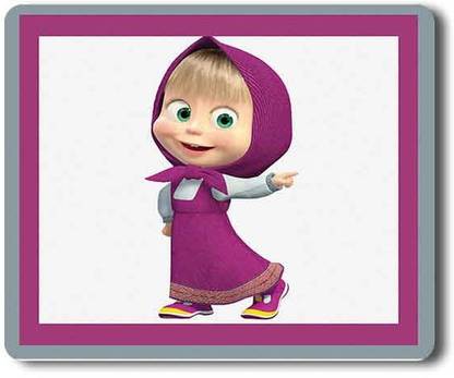 Go Green Tale Cartoon Mouse Pad|Masha & Bear Catoon Character|Non-Slip technology Rubber Base Matte Finish Mouse Pad for PC/Laptop and Friendly for all types of Mouse|Dust Free Rectangular Mouse Pad Non Slip Base Mousepad