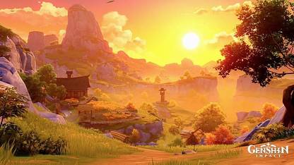 Genshin Genshin Impact Video Game Art Landscape Matte Finish Poster Paper Print