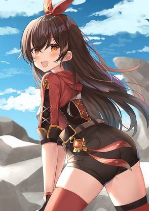 Anime Girls Genshin Impact Amber Genshin Impact Matte Finish Poster Paper Print