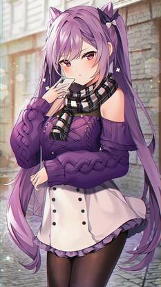 Keqing Genshin Impact Genshin Impact Anime Girls Matte Finish Poster Paper Print