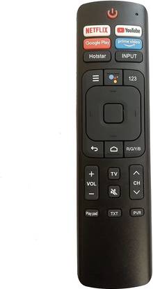 LipiWorld ERF3F69V 4K FHD LCD LED TV Smart TV Remote Control with Function Netflix YouTube Prime Video Google Play Compatible for (Without Voice Function)  VU Remote Controller