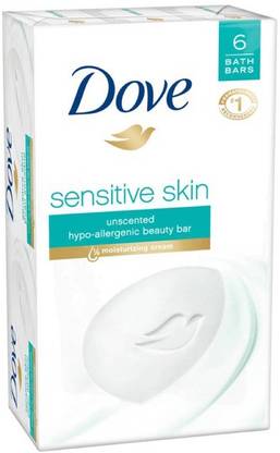 DOVE Sensitive Skin Unscented Beauty Bar Soap