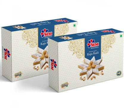 MM Mithaiwala Kaju Katli, 500g (Pack of 2x 250g each) Box